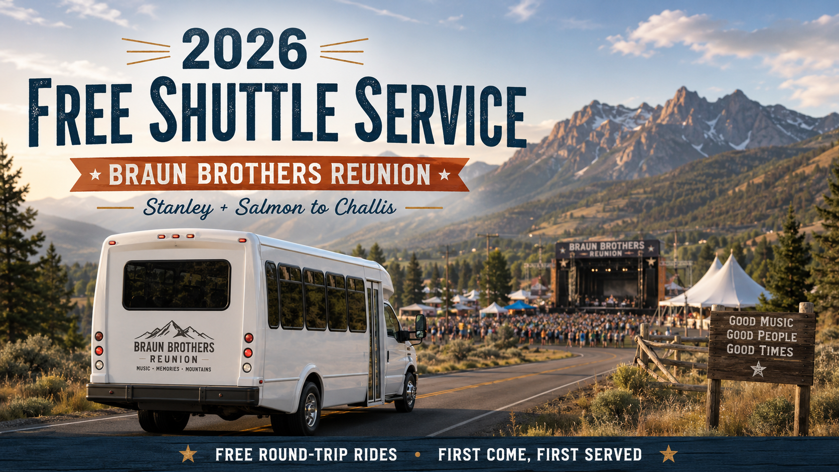 2026 Free Shuttle Service to the Braun Brothers Reunion